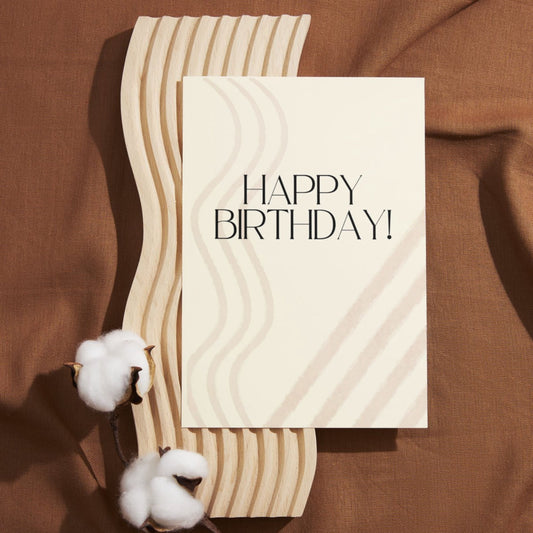 MBD028 - Muted Stripes Birthday Card