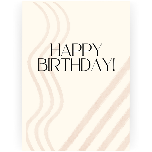 MBD028 - Muted Stripes Birthday Card