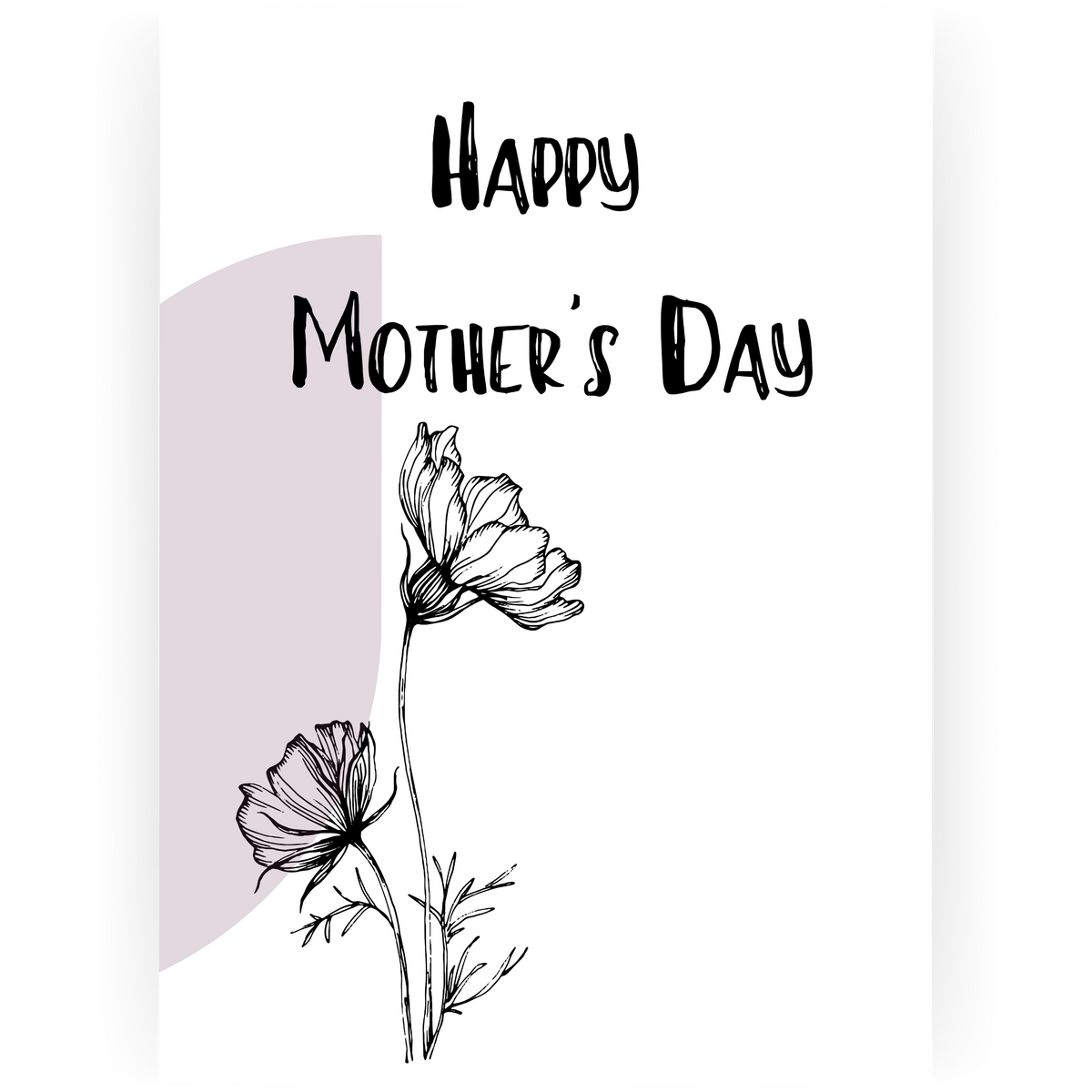 MD113 - Purple Happy Mother's Day Card