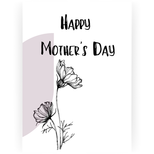 MD113 - Purple Happy Mother's Day Card