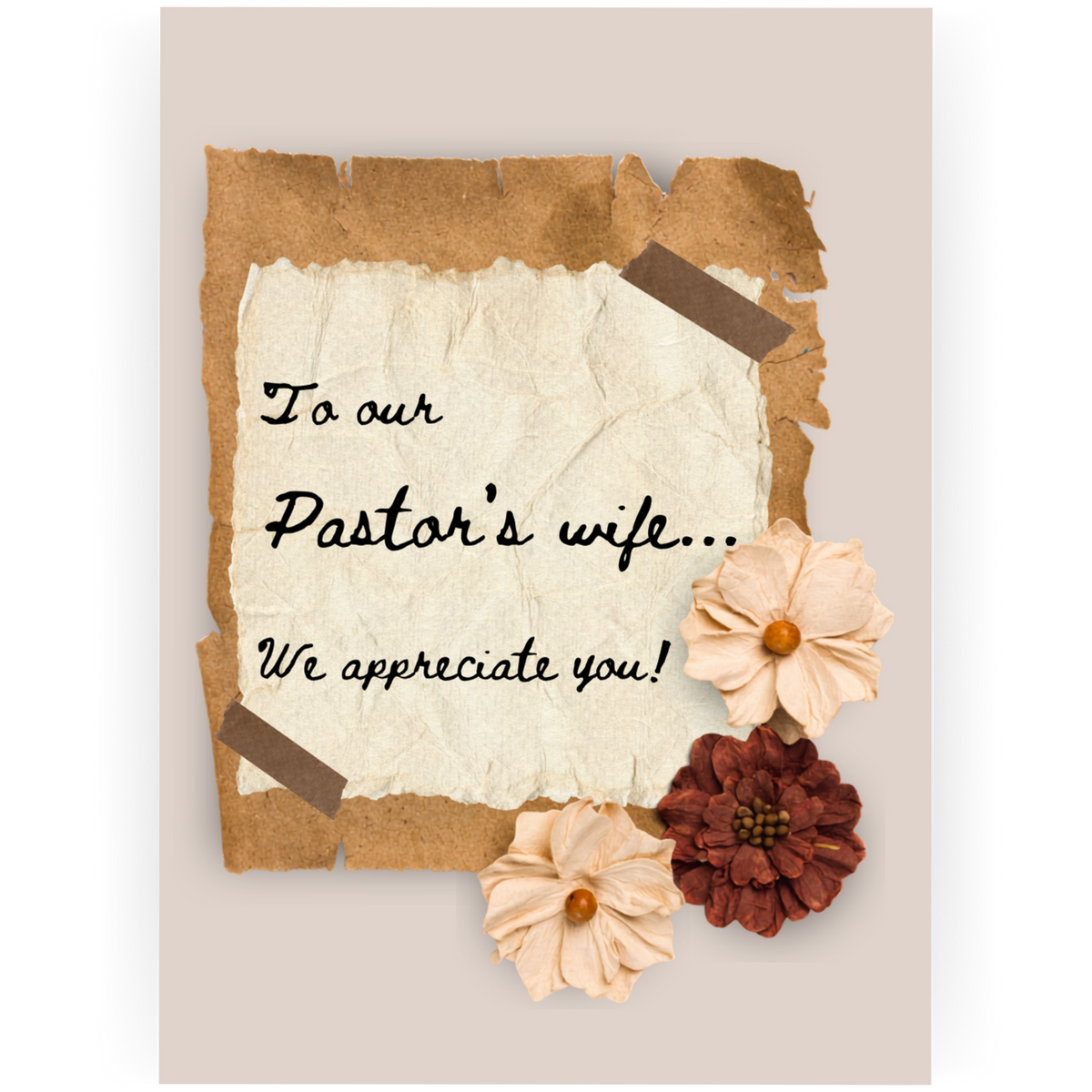 PA149  - Pastor Appreciation (Pastor's Wife) Card