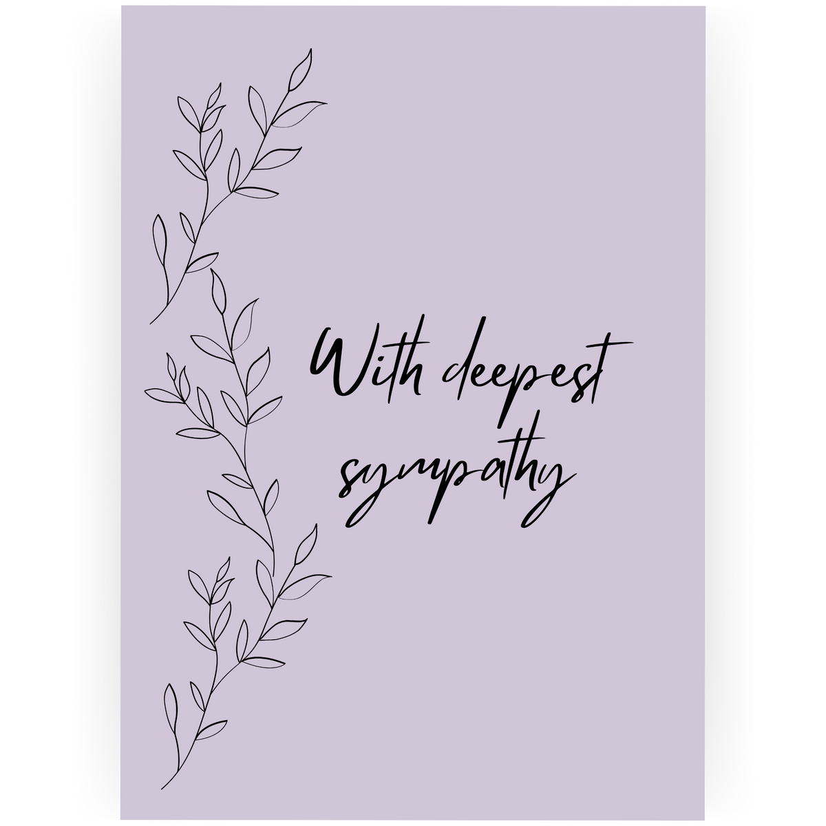 SY001 - Ivy With Deepest Sympathy Card