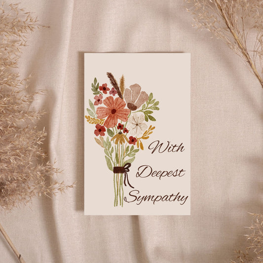 SY003 - Bouquet With Deepest Sympathy Card