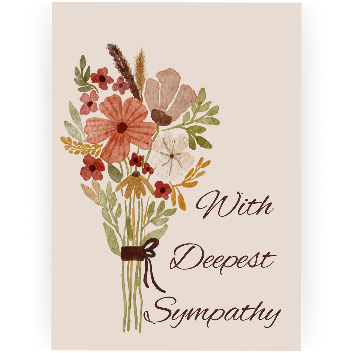 SY003 - Bouquet With Deepest Sympathy Card