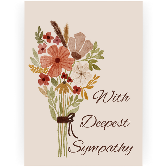 SY003 - Bouquet With Deepest Sympathy Card
