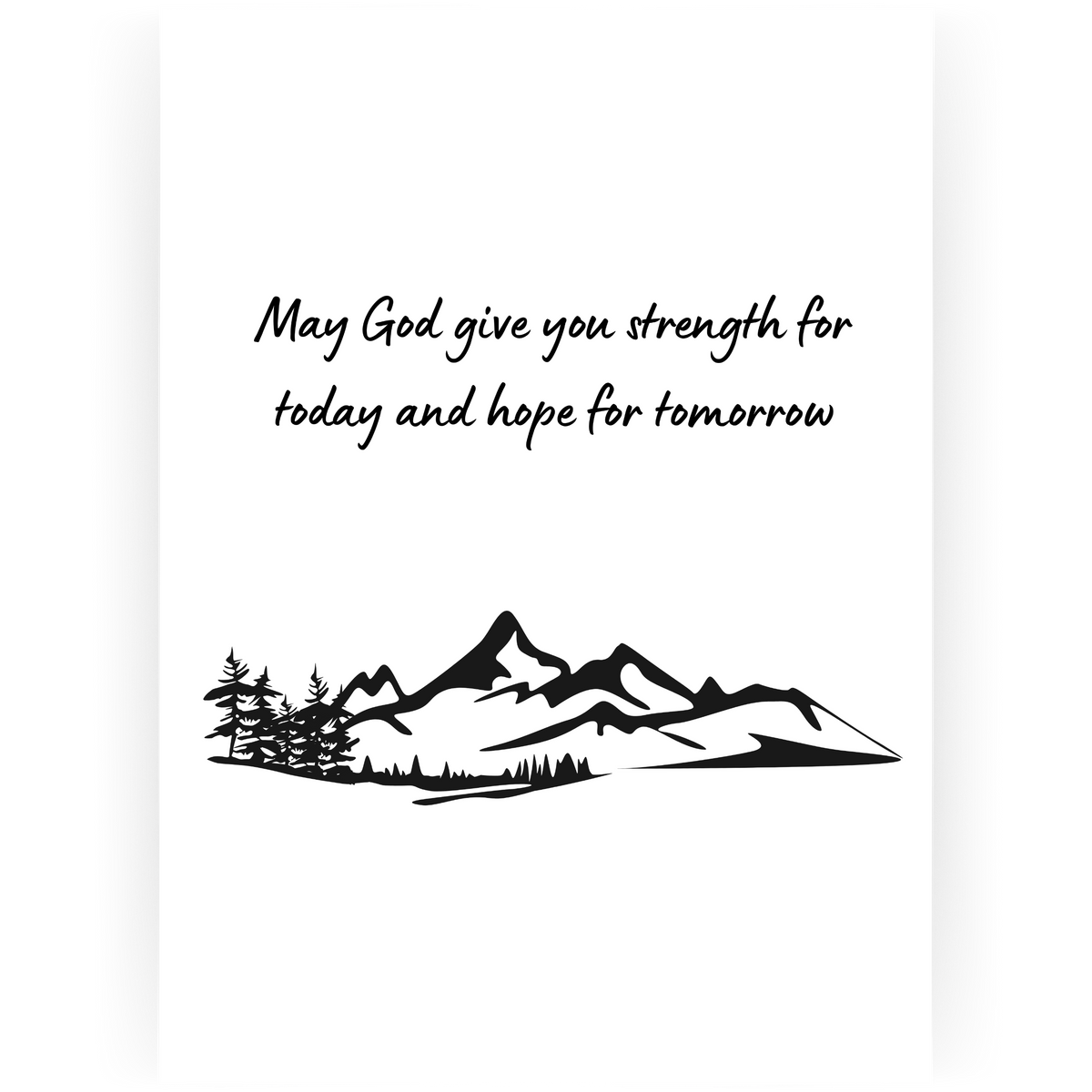 SY004 - May God Give You Strength Sympathy Card