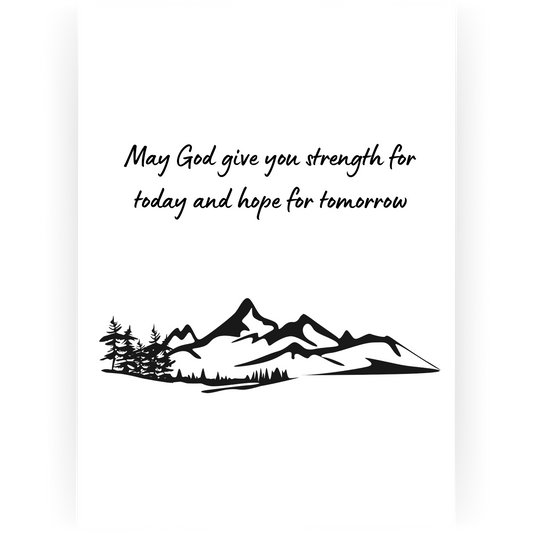 SY004 - May God Give You Strength Sympathy Card