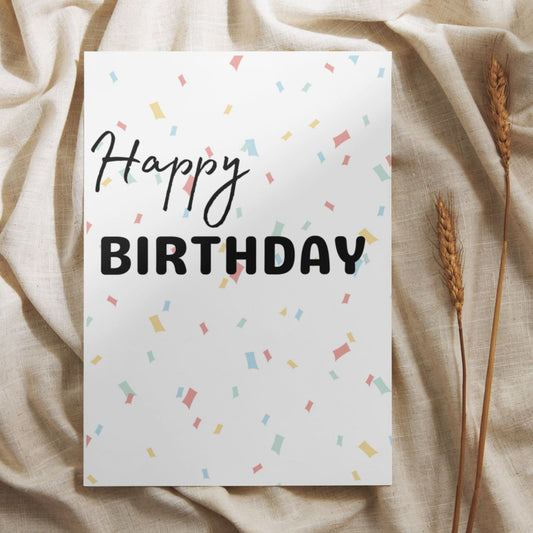 TBD019 - Pastel Confetti Happy Birthday Card (Teen)
