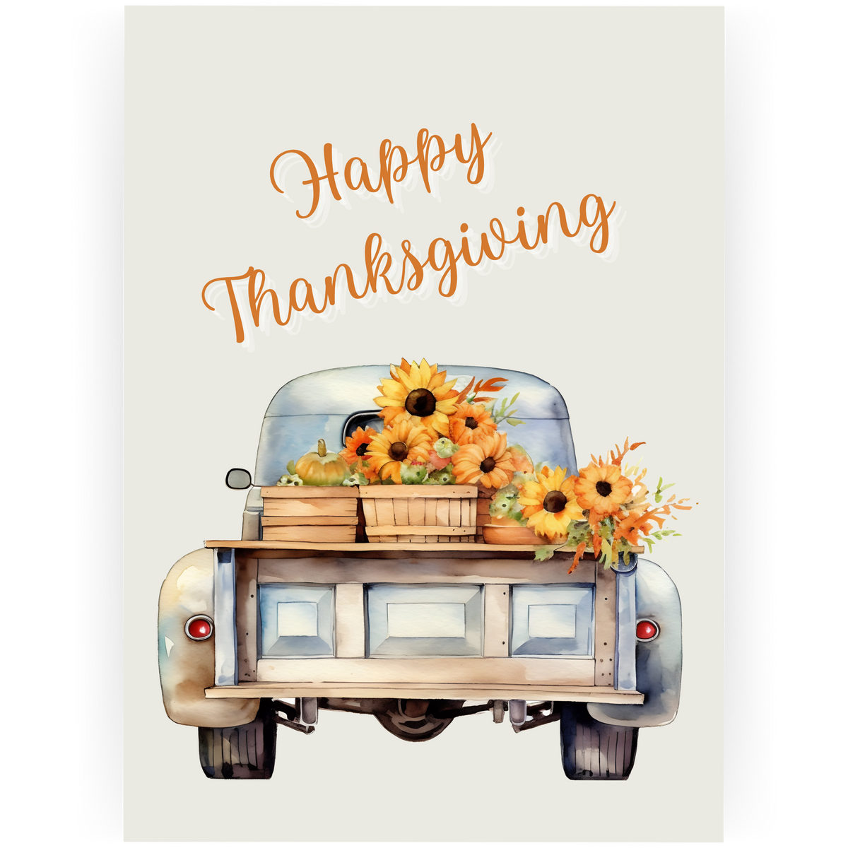TKG067 - Happy Thanksgiving Blue Truck
