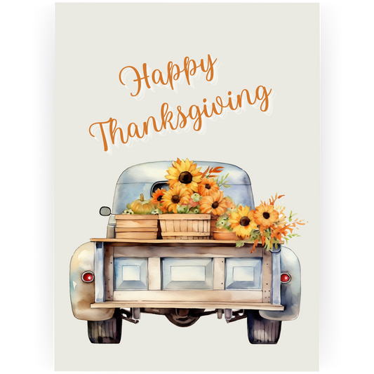 TKG067 - Happy Thanksgiving Blue Truck