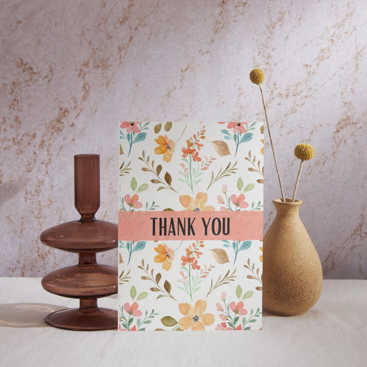 TY044 - Thank You Peach Floral Card