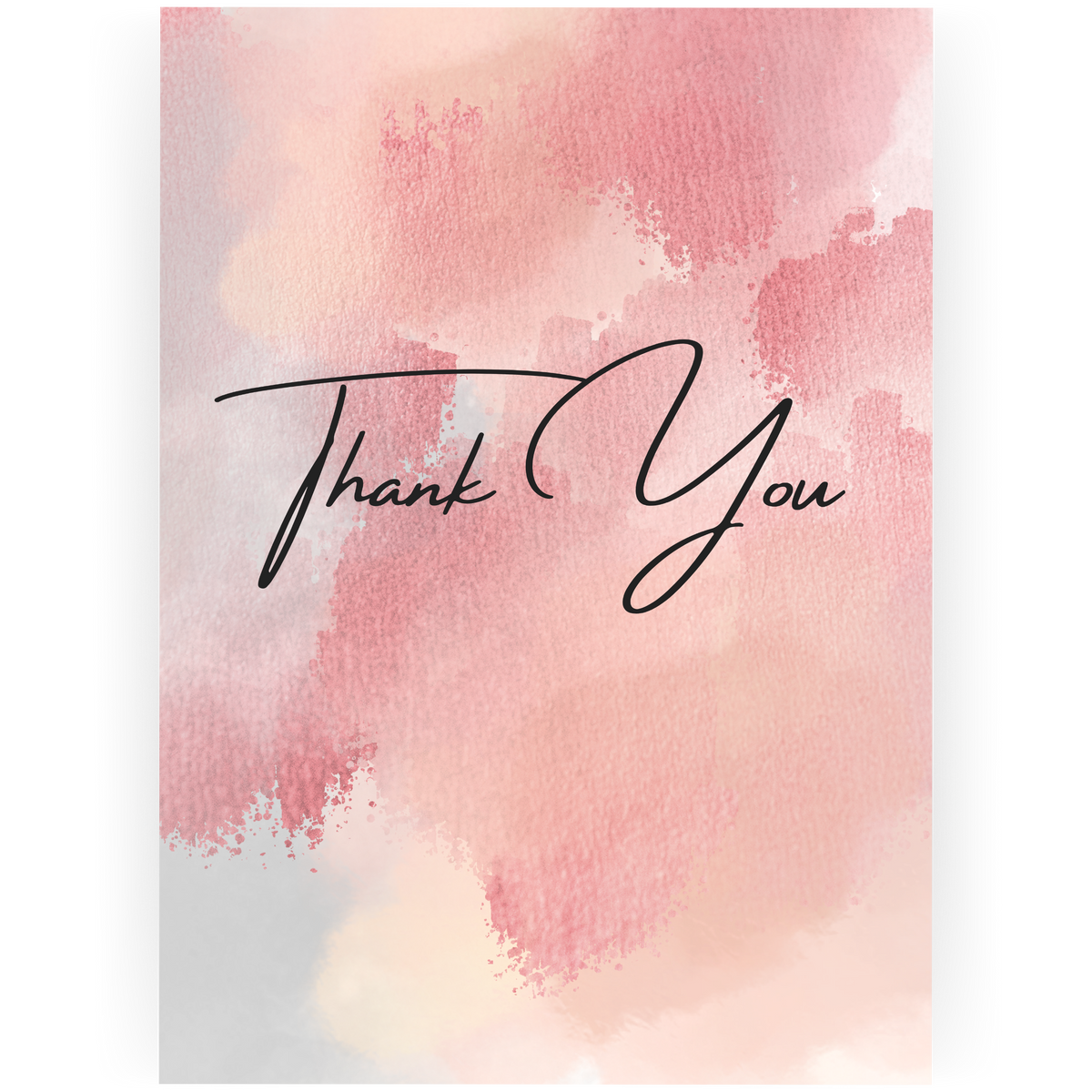TY048 - Pink Watercolor Thank You Card