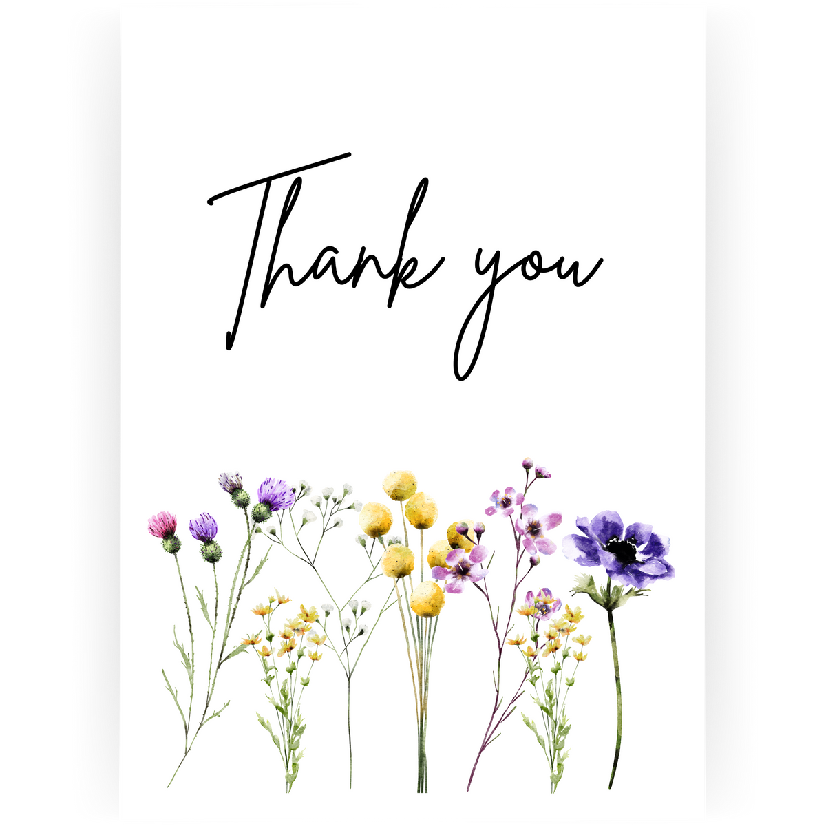 TY050 - Thank you Dainty Florals Card