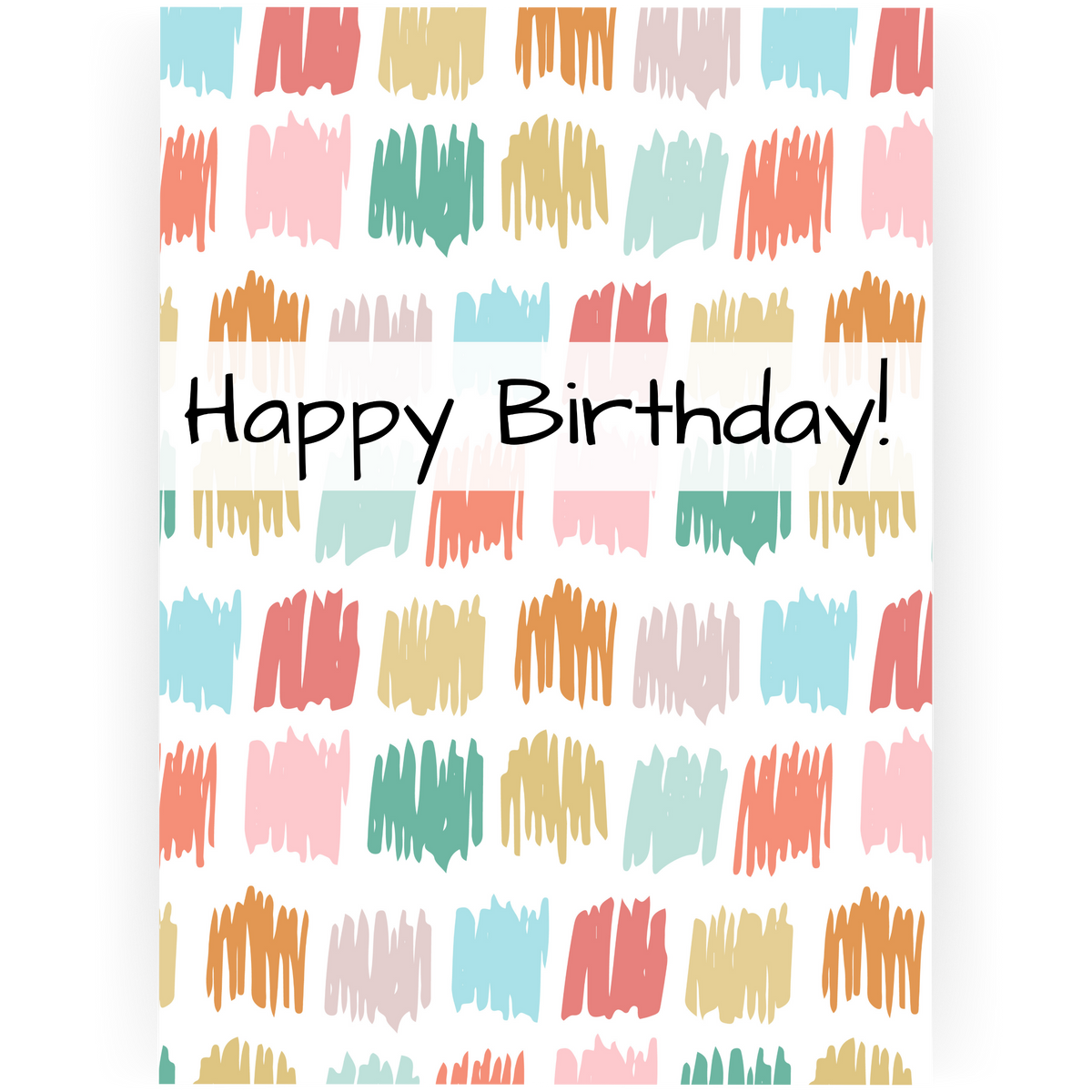 WBD040 - Multicolored Happy Birthday Card