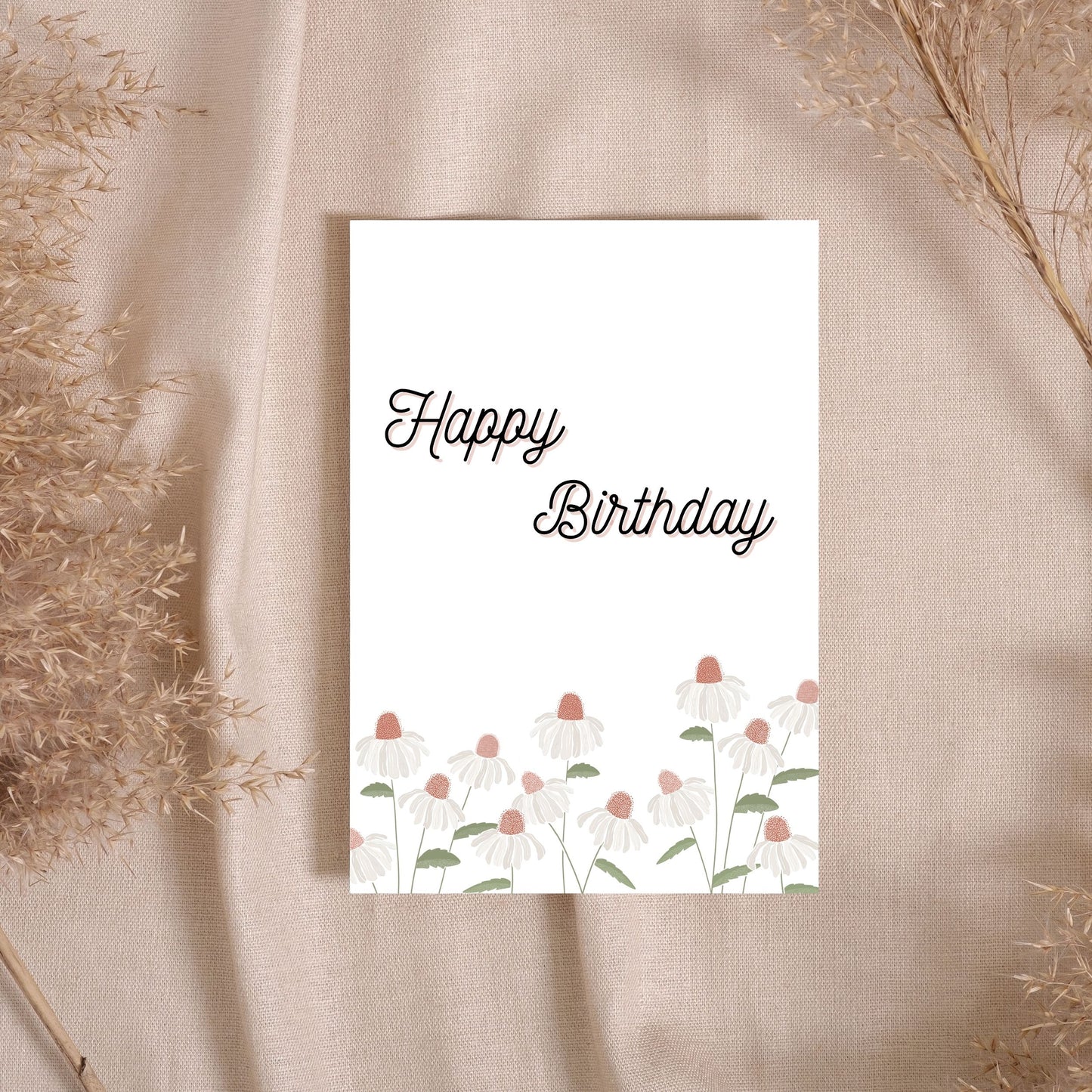 WBD041 - Wild Flower Happy Birthday Card