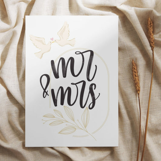 WED088 - Mr & Mrs Dove Wedding Card