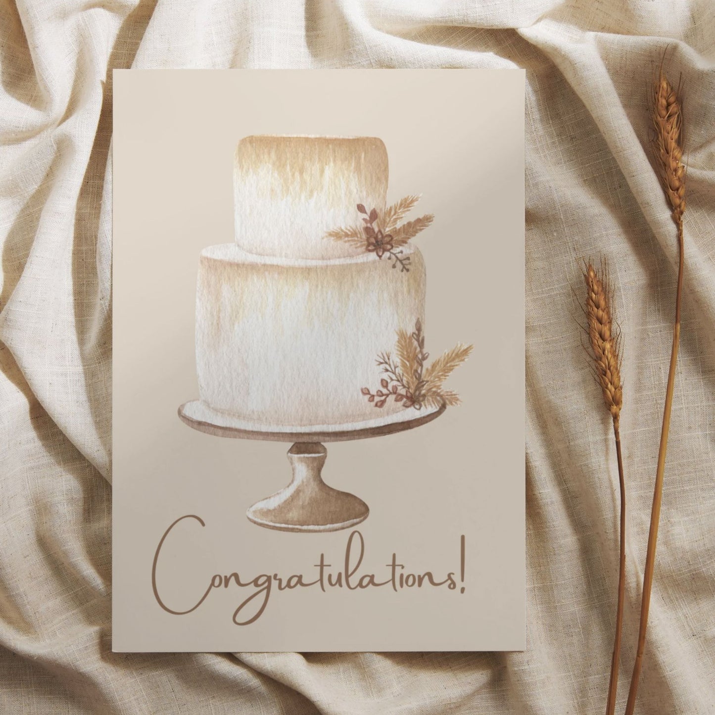 WED093 - Cake Congratulations Wedding Card