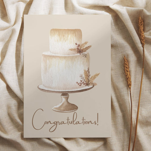 WED093 - Cake Congratulations Wedding Card
