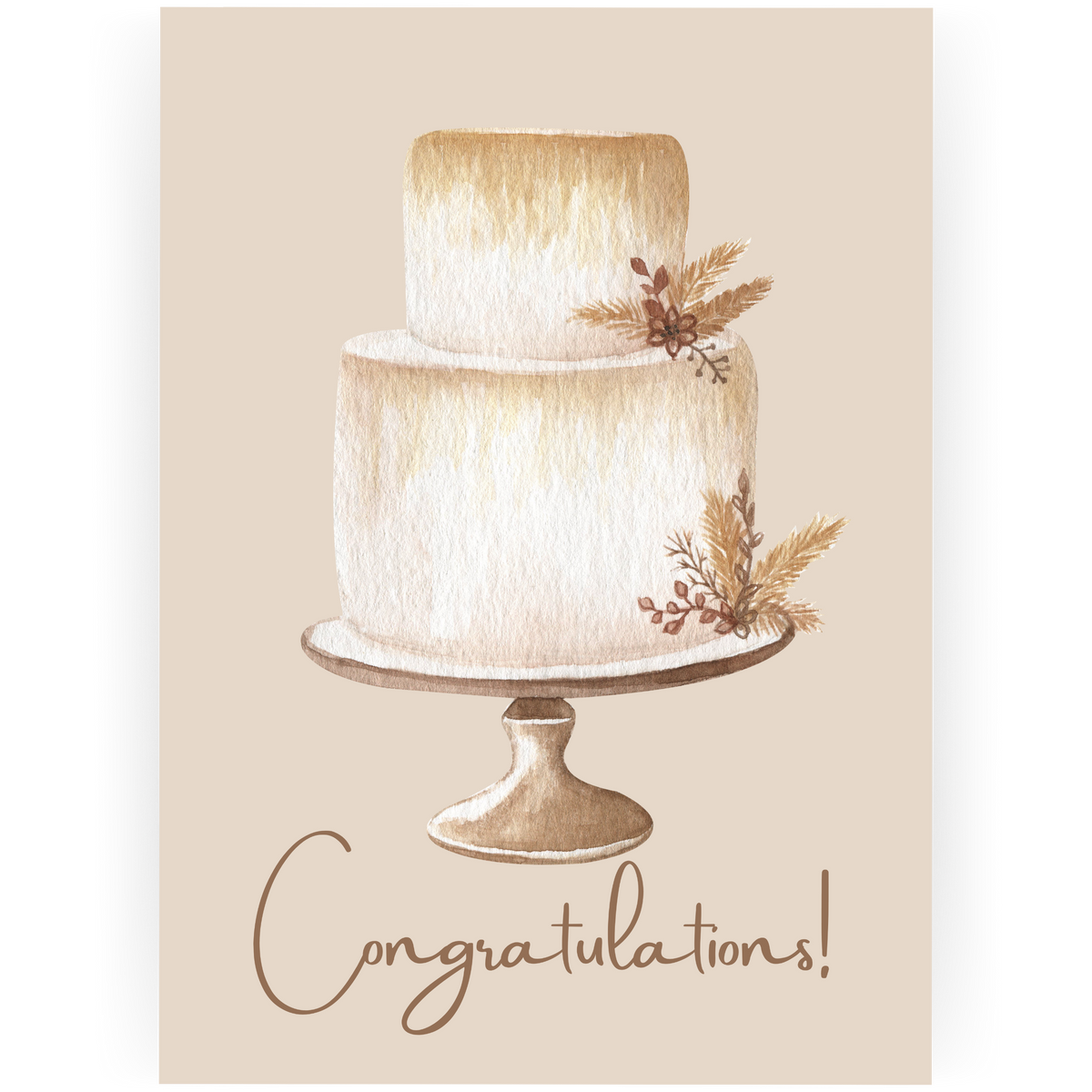 WED093 - Cake Congratulations Wedding Card