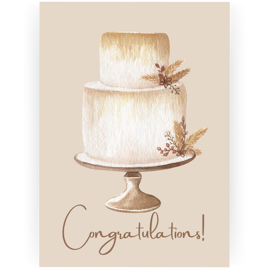WED093 - Cake Congratulations Wedding Card
