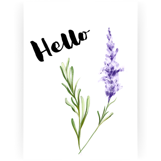 WTOY011 - Hello Lavender Card