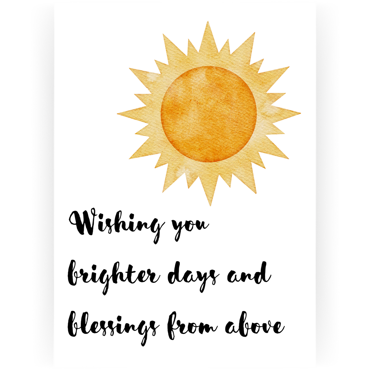 WTOY012 - Wishing You Brighter Days Thinking of You Card
