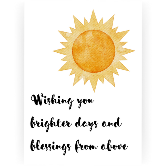 WTOY012 - Wishing You Brighter Days Thinking of You Card