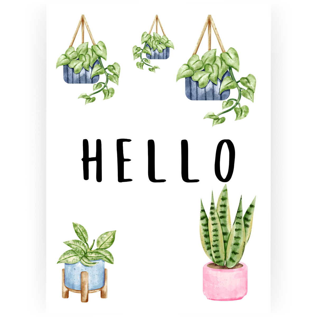 WTOY016 - Hello, Plants Thinking of You Card