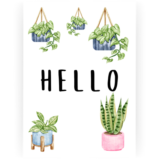 WTOY016 - Hello, Plants Thinking of You Card